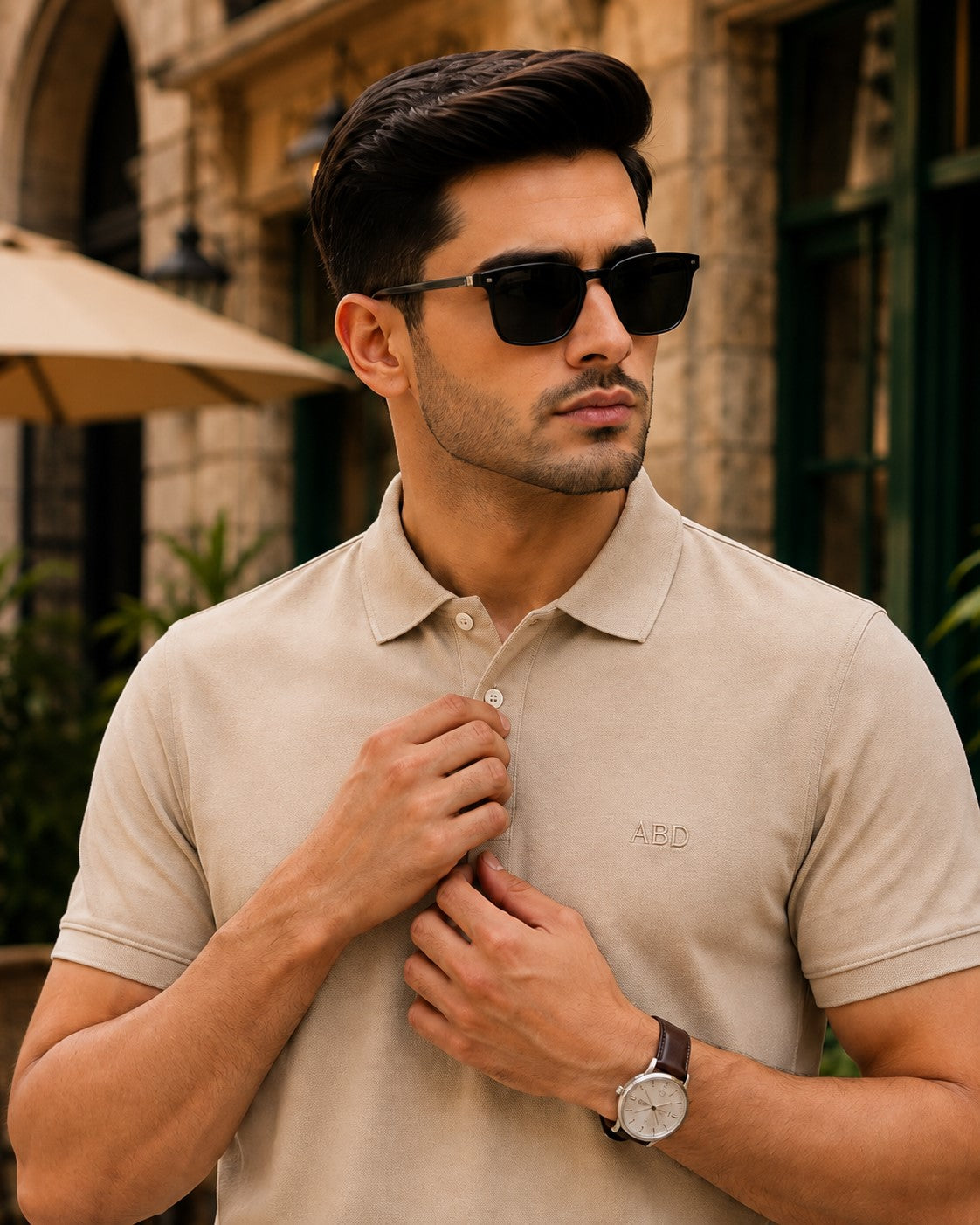 Beige Polo T-Shirt