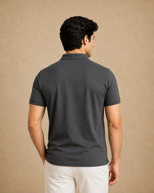 Charcoal Grey Polo T-Shirt