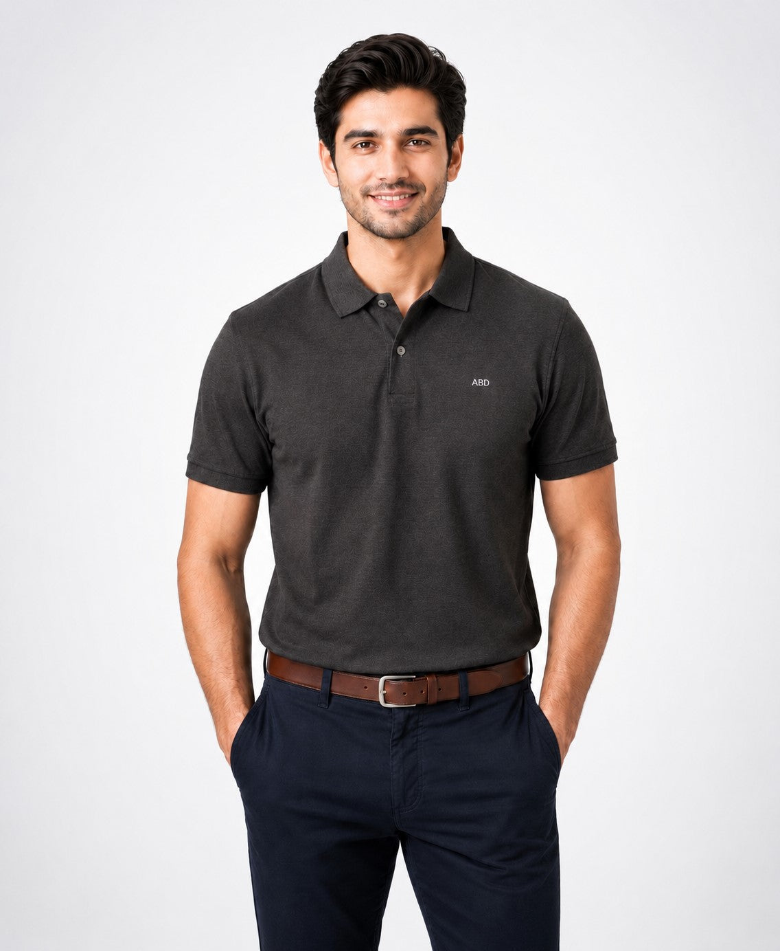 Men charcoal grey PK polo shirt premium cotton pique ABD Store Pakistan
