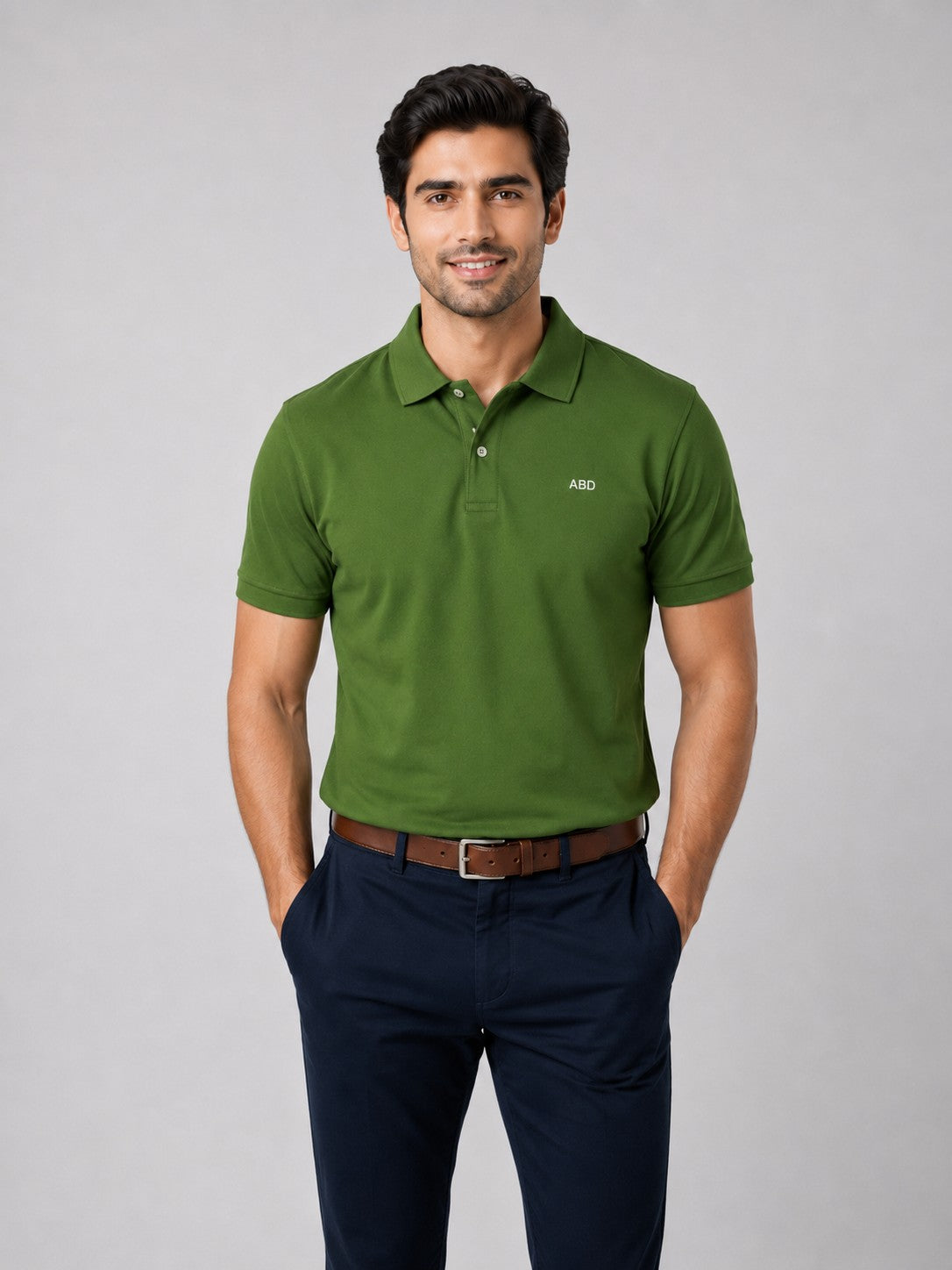 Men green PK polo shirt premium cotton pique ABD Store Pakistan