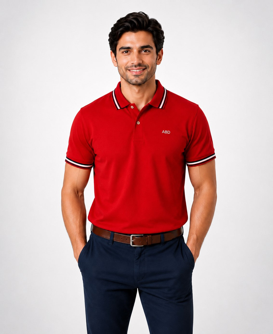 Men red PK polo shirt premium cotton pique ABD Store Pakistan