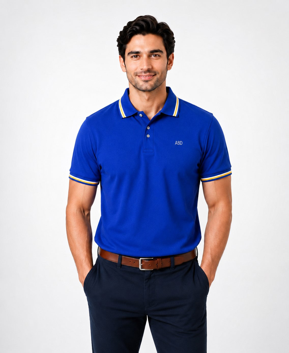 Men royal blue PK polo shirt premium cotton pique ABD Store Pakistan