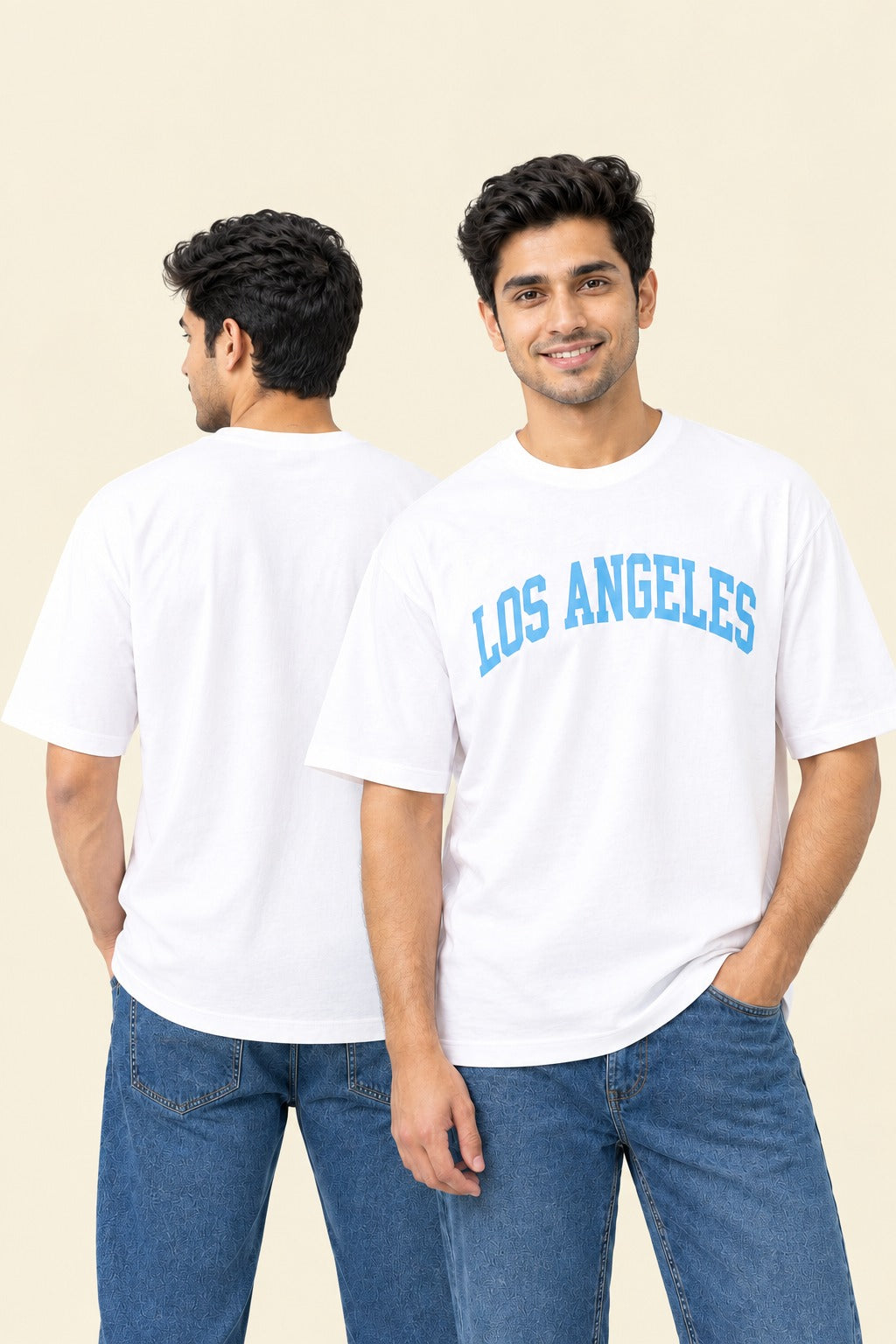 Los Angeles Premium White Oversized T-Shirt
