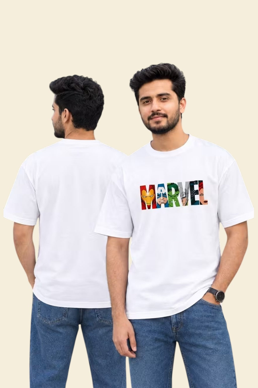 Marvel Premium White Oversized T-Shirt