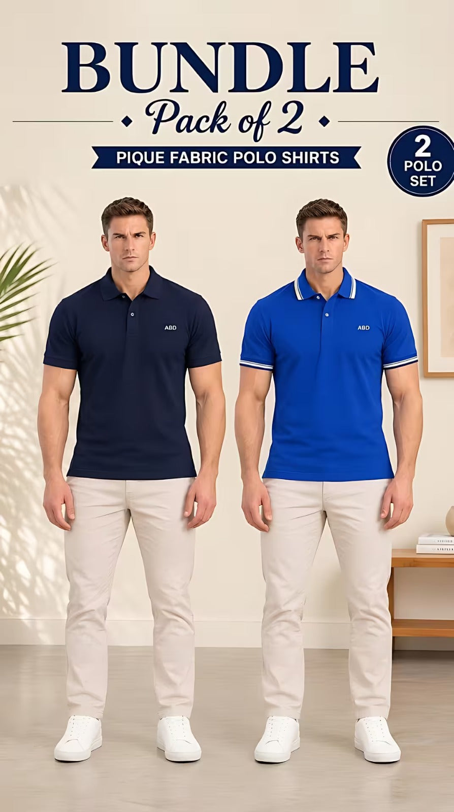 Tipping Royal Blue & Navy-Blue Polo Bundle