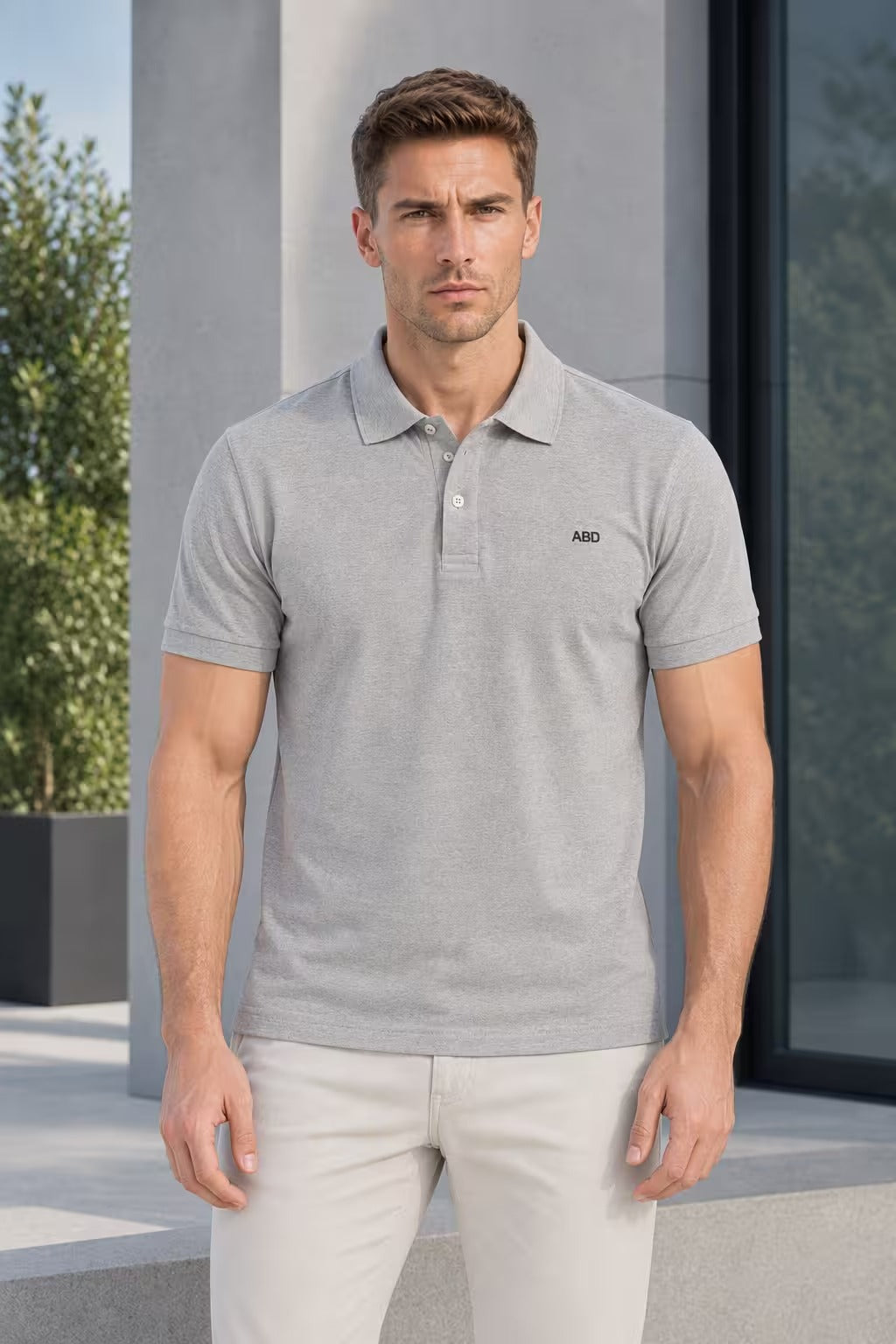 Light Grey Polo T-Shirt