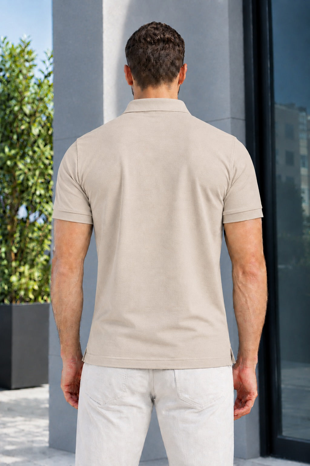 Beige Polo T-Shirt