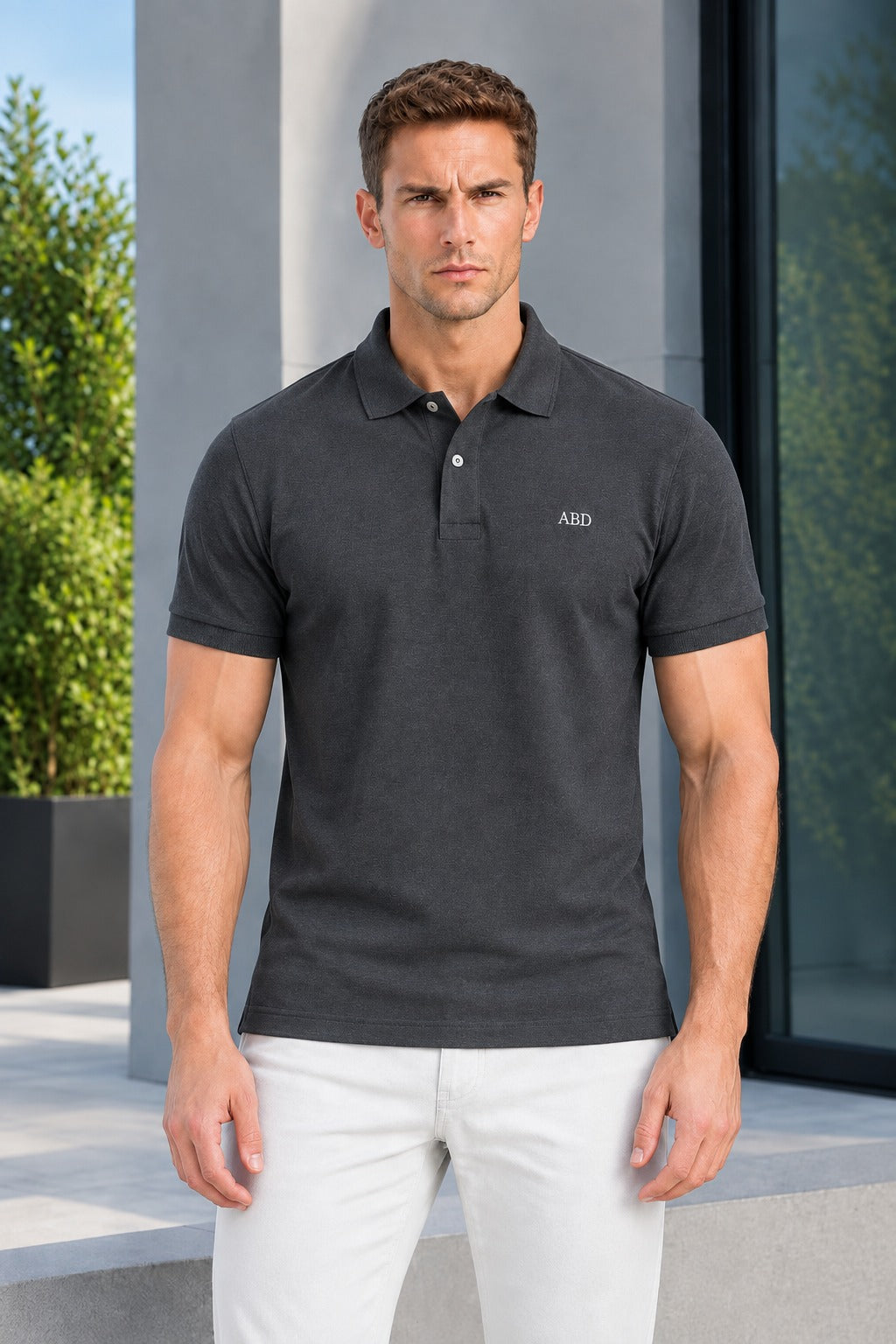 Charcoal Grey Polo T-Shirt