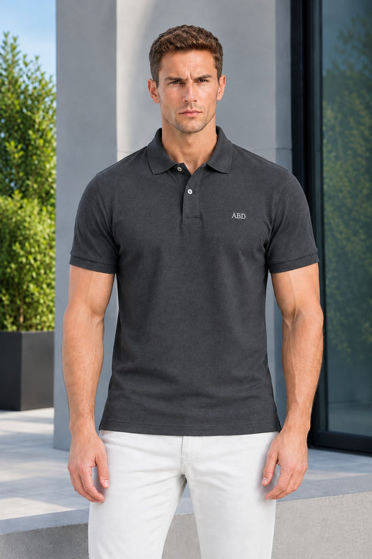 Charcoal Grey Polo T-Shirt